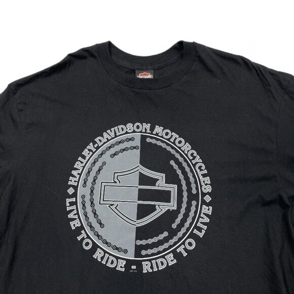 Harley Davidson Low Country Live To Ride Motorcycle Biker T-Shirt Men's 2XL XXL - Picture 4 of 8